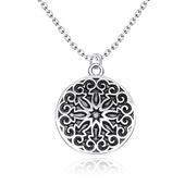 Shaped Carved Silver Necklace SPE-3526